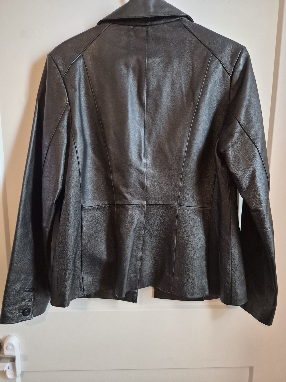 Vintage East 5th Black Leather Tailored Blazer Jacket - Picture 2 of 7